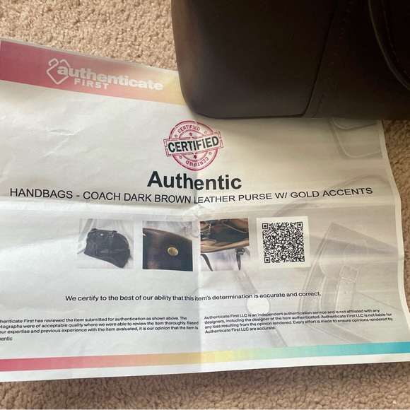 Coach Peyton Leather Cora Domed Satchel Handbag-pre authenticated - Picture 7 of 7